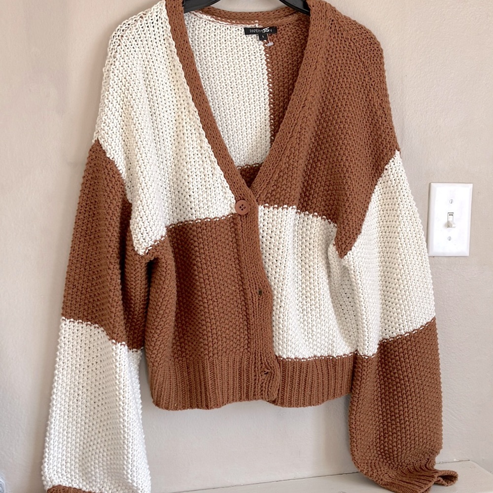 NWOT cropped chunky cardigan